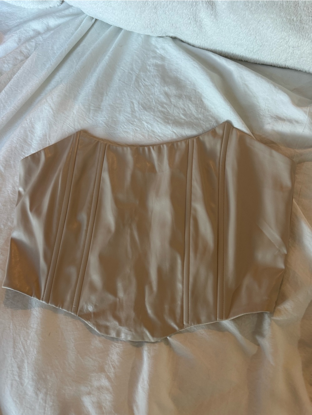 Beige Strapless corset